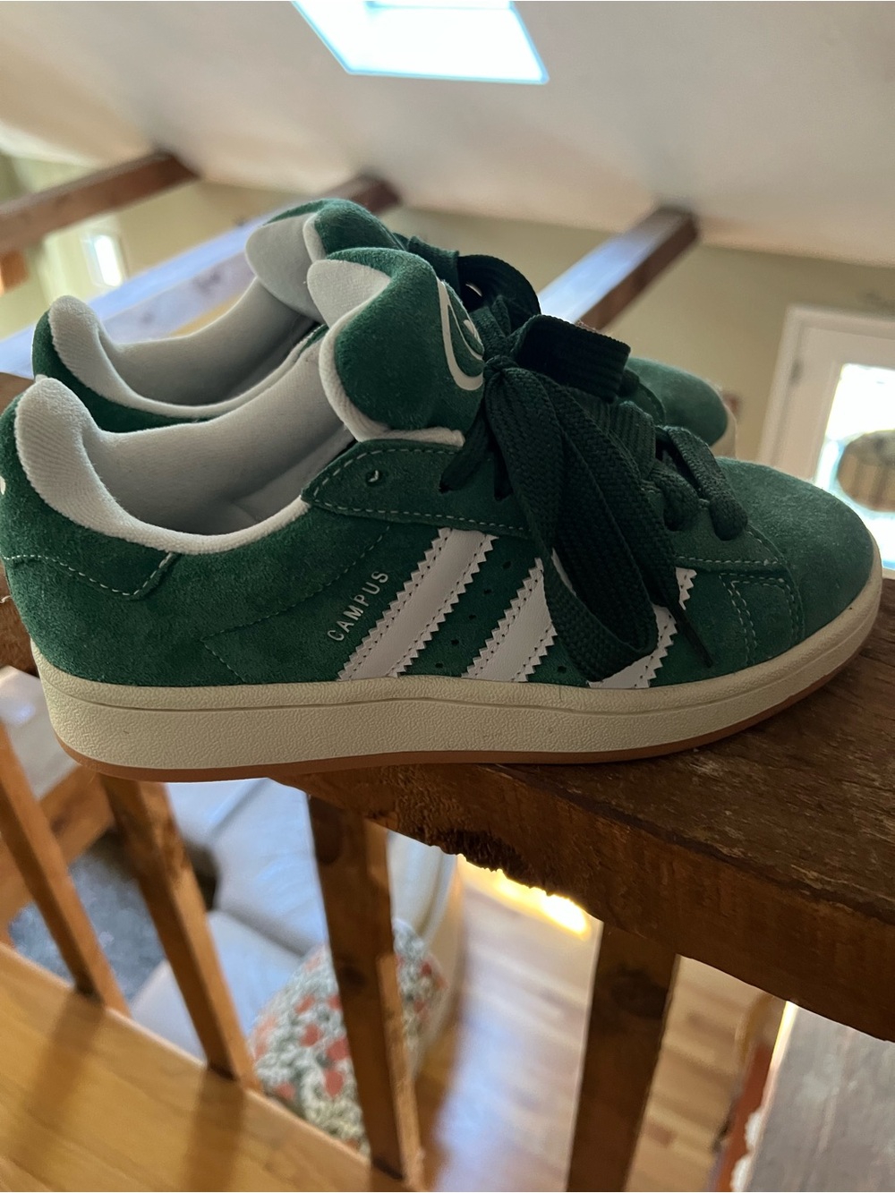 adidas Campus Suede Sneaker - Green / White
